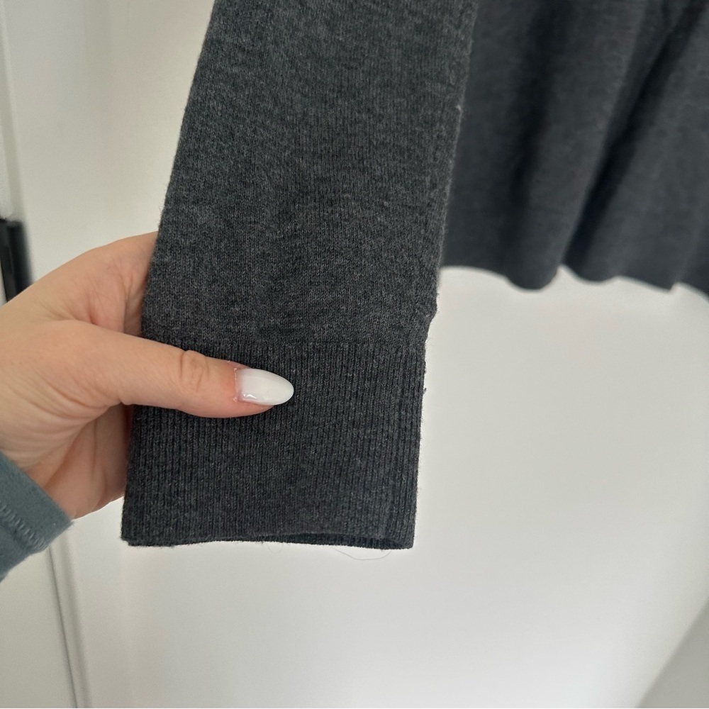 Theory Riland Harman V-Neck Cashmere Blend Sweater Charcoal Gray Size XL Men’s - Picture 5 of 8